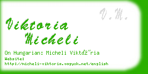 viktoria micheli business card